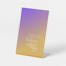 Ombre Gradient Lila Gelb Sonnenuntergang Hochzeit