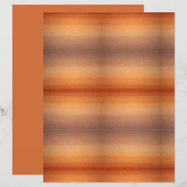 Ombre Gradient Orange Sunset Mosaic Scrapbook (Vorne/Hinten)
