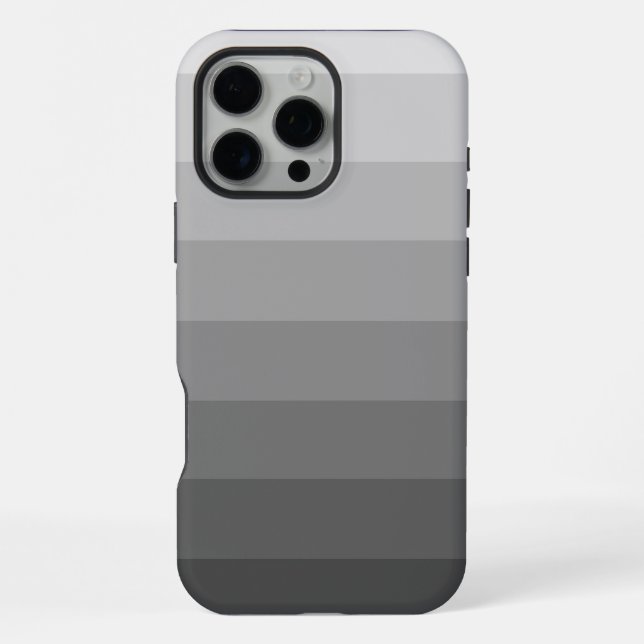 Ombre Grautöne Gradient  iPhone Hülle (Rückseite)