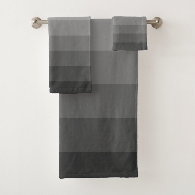 Ombre Gray Tones Gradient Badhandtuch Set (Insitu)