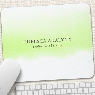 Ombre Grün Aquarell Minimalist Geschäft Mousepad