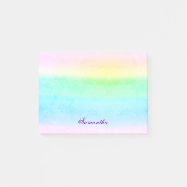 Ombre Grunge Pastel Green Post-It Notes Klebezettel (Vorderseite)