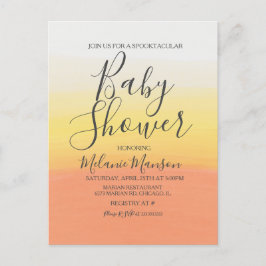 Ombre Halloween Candy Corn Babydusche Postkarte