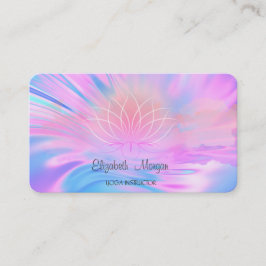 Ombre Holographic Brush Stroke Lotus Visitenkarte