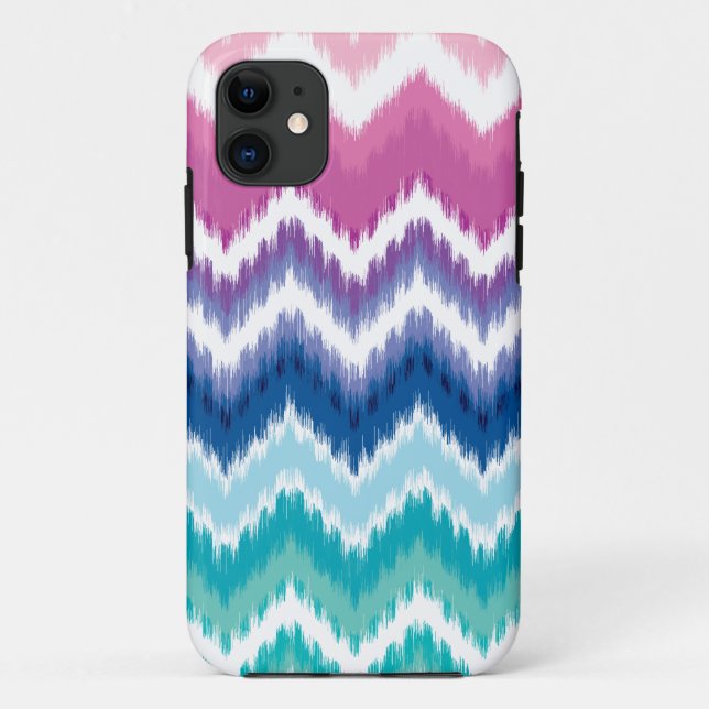 Ombre Ikat Zickzack Case-Mate iPhone Hülle (Rückseite)