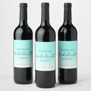 Ombre Junggeselinnen-Abschied Wine Fevor Labels Weinetikett
