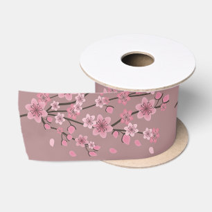 Ombre Kirschblütenbaum Blüten Botanische Hochzeit Satinband