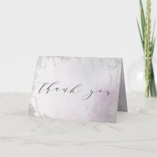 Ombre Lavender Lila Silver Custom Wedding Foto Dankeskarte