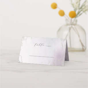 Ombre Lavender Lila Silver Wedding Tischnummer Platzkarte