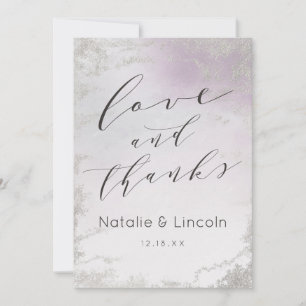 Ombre Lavender Lila Wedding Liebe und vielen Dank Dankeskarte