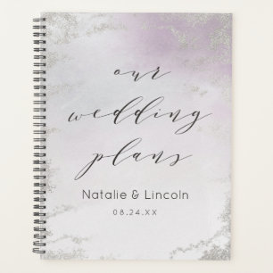 Ombre Light Lila Silver Foil Mattiert Wedding Planer