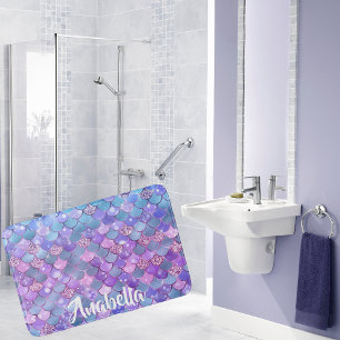 Ombre Lila Aquamariner Glitzer Mermaid Scales Badematte