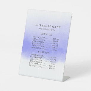 Ombre Lila Aquarell Minimalist Service Preis Sockelschild