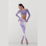 Ombre Lila Curve | Yoga-Leggings Leggings<br><div class="desc">Erleben Sie die Harmonie lila und weißer Wellen,  während sie sich anmutig auf diesen Yoga-Leggings versammeln und das beruhigende Wesen der Natur verkörpern.</div>