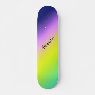 Ombre lila gelbe Frühlingsfarben Skateboard