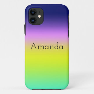 Ombre lila-gelbe Frühlingsfarbenrippe Case-Mate iPhone Hülle