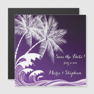 OMBRÉ LILA TROPISCHE PALTEN Save the Date Magneteinladung