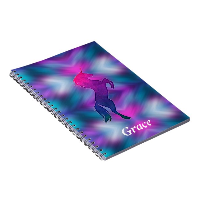 Ombre Magical Unicorn Personalisiertes Notebook Notizblock (Rechte Seite)