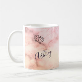 Ombre Marble Lila Pink Gradient Individuelle Name Kaffeetasse