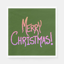 Ombré Merry Christmas Napkins' Serviette