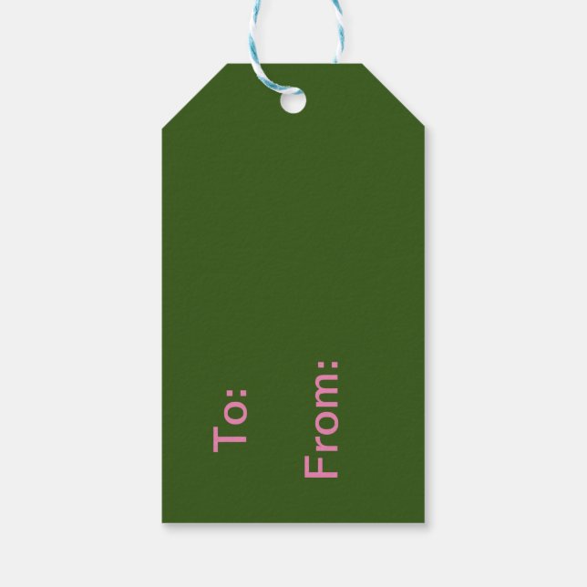 Ombré Merry Weihnachtsgeschenk-Tag Geschenkanhänger (Rückseite)