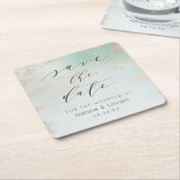 Ombre Mint Green Mattiert Gold Foil Chic Wedding