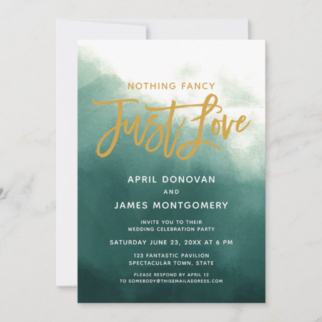 Ombre nichts extravagante gerade einladung (Vorderseite)