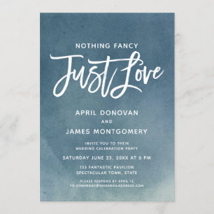 Ombre Nothing Extravagant Just Liebe Brush Typogra Einladung