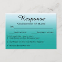 Ombre Ocean Wedding RSVP Response Cards