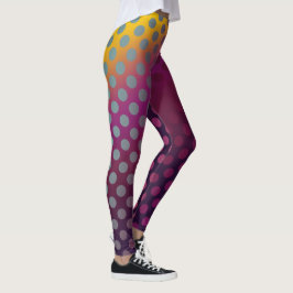 Ombre Passion Fruit Polka Dots Gold Himbeere Leggings