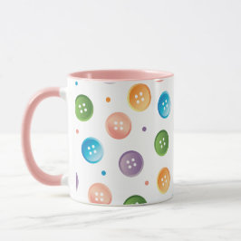 Ombre Pastel Buttons & Dots Tasse