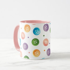 Ombre Pastel Buttons & Dots Tasse