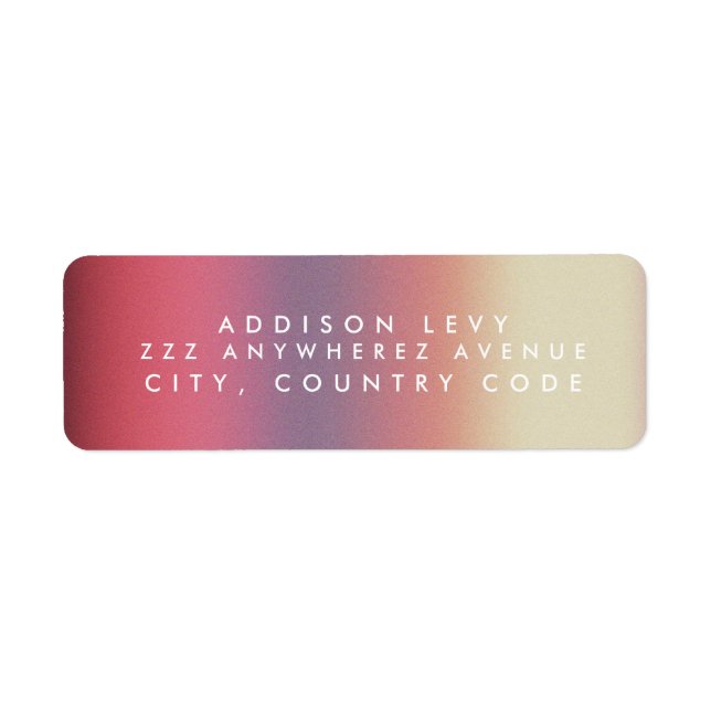 Ombre Pastel Contemporary Gradient Name Address (Vorne)