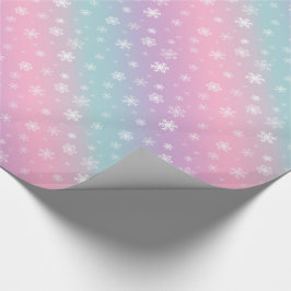 Ombre Pastel Gradient Snowflake Weihnachtsfeiertag Geschenkpapier