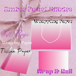 Ombre Pastel Shades Wrap Paper Große Geschenktüte