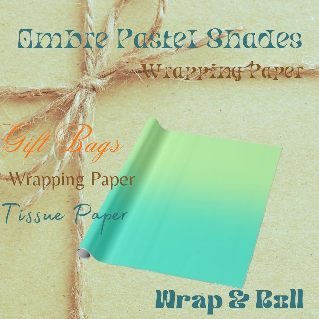 Ombre Pastel Shades Wrapping Paper Geschenkpapier (Von Creator hochgeladen)