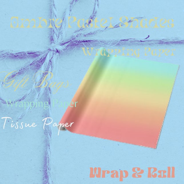 Ombre Pastel Shades Wrapping Paper Geschenkpapier (Von Creator hochgeladen)