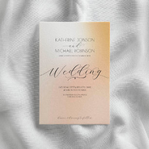 Ombre pastellrosa Wedding Einladung