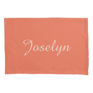 Ombre Peach Color Moderner Minimalistischer Indivi Kissenbezug