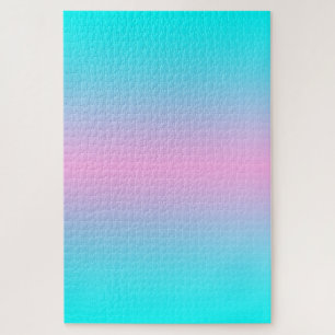 Ombre Pink and Turquoise Gradient Puzzle