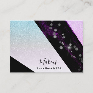 *~* Ombre Pink Aquamariner Glitzer Geometric Girly Visitenkarte