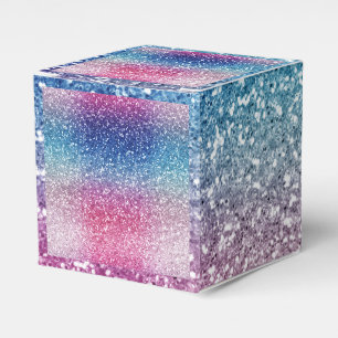Ombre Pink Blau Glitter-Verpackungspapier Geschenkschachtel