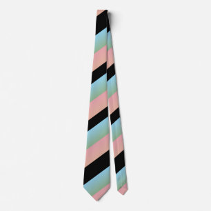 Ombre Pink Blue Green Multi Diagonal Stripes Krawatte
