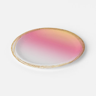 Ombre Pink Gold Candy Sun Glass Party Vip Pappteller