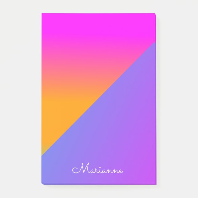 Ombré Pink Lila Bright Post-it Notes Klebezettel (Vorderseite)