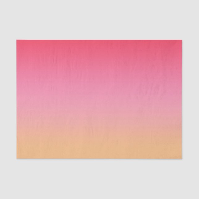 Ombre Pink Orange Tissue Paper Seidenpapier (Vorderseite)