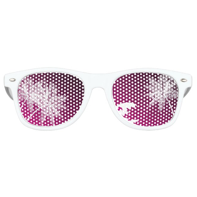 OMBRÉ PINK TROPICAL PALMS PARTYBRILLE (Vorderseite)