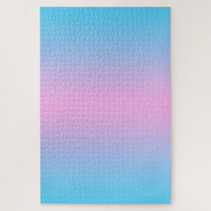 Ombre Pink und Himmelblau Farbverlauf Puzzle