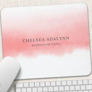 Ombre Pink Wasserfarbe Minimalist Business Mousepad