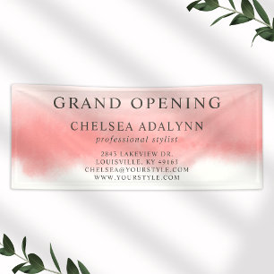 Ombre Pink Watercolor Minimalistisch Business Bann Banner